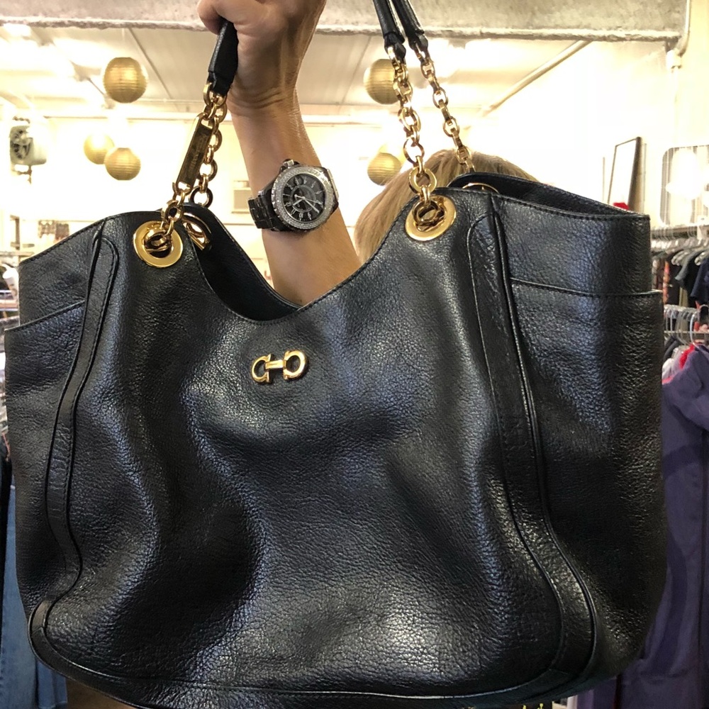 Black ferragamo handbag